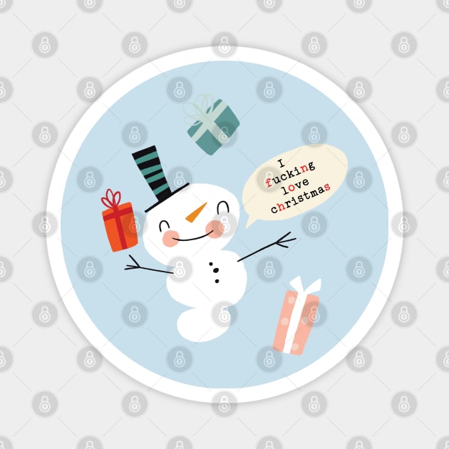 Snowmen Fucking Love Christmas Magnet by CynthiaF